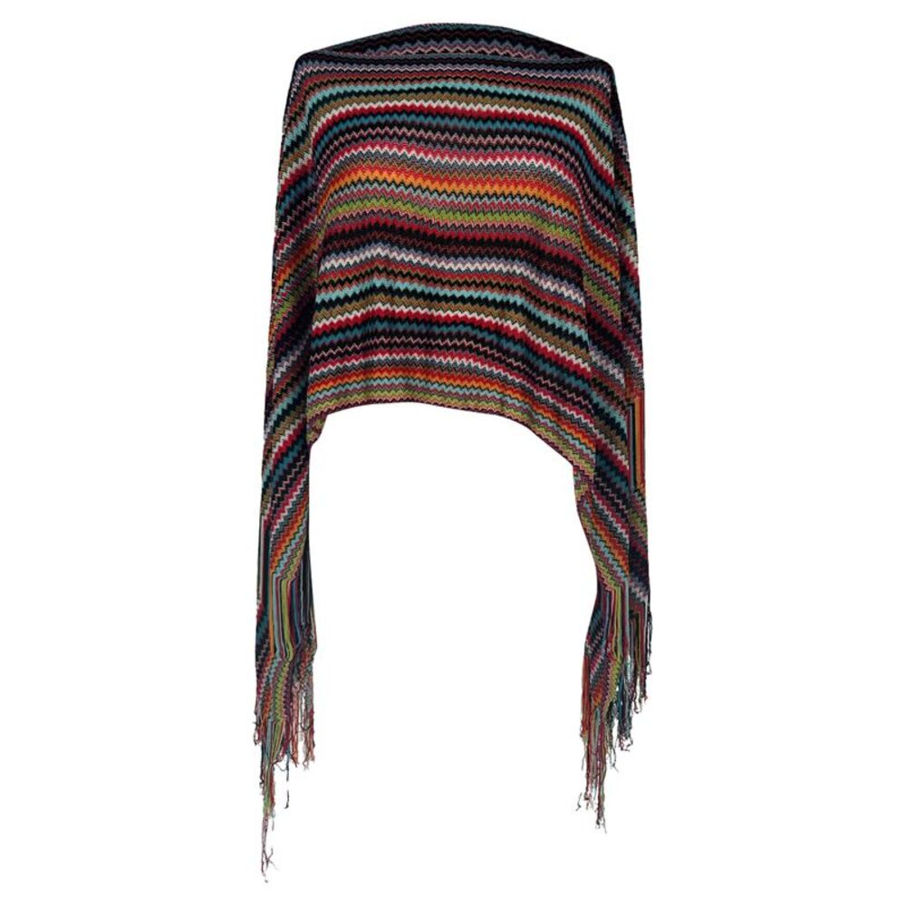 Missoni Patterned Poncho Sweater in Multicolor Viscose
